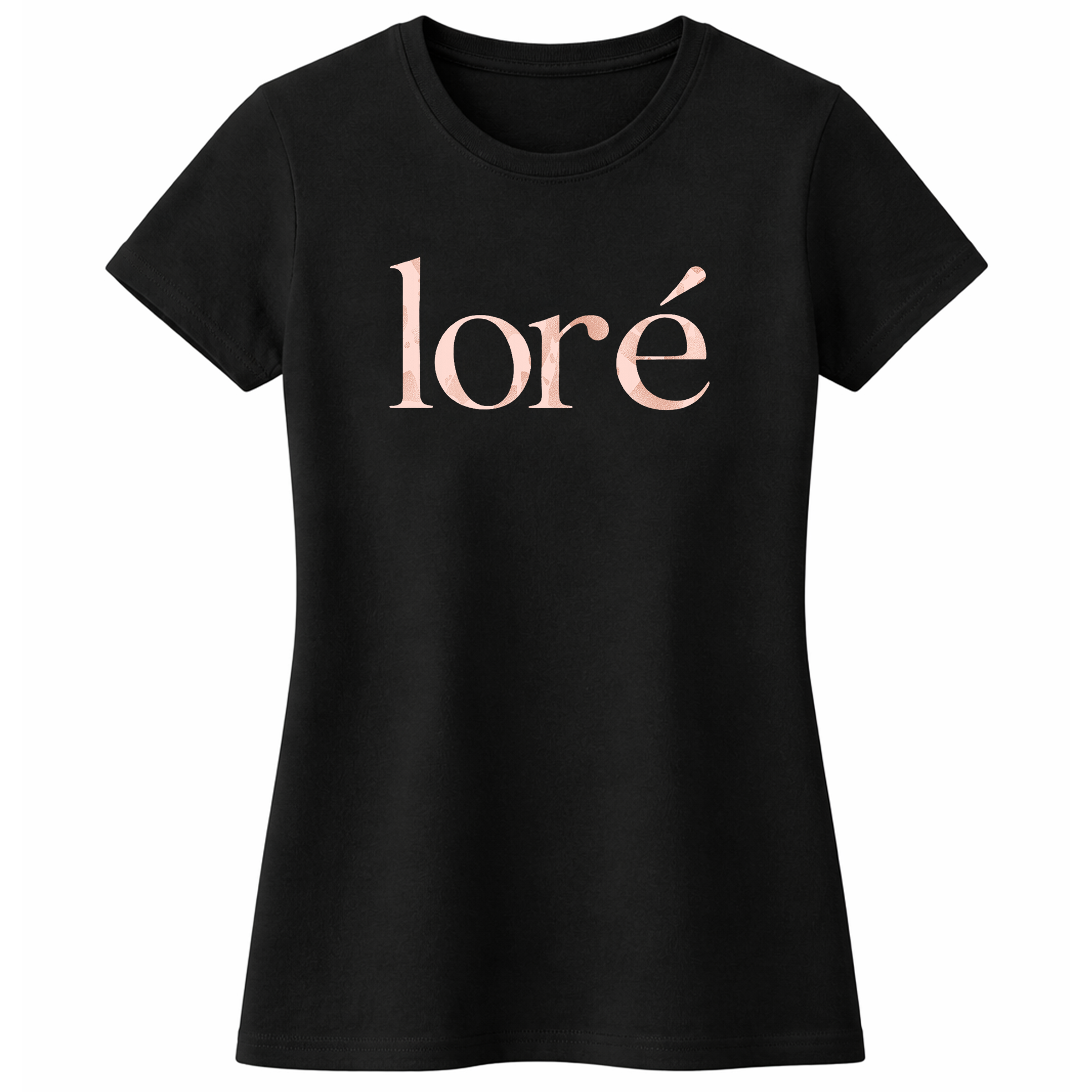 Ladies Black Rose Blush T-Shirt